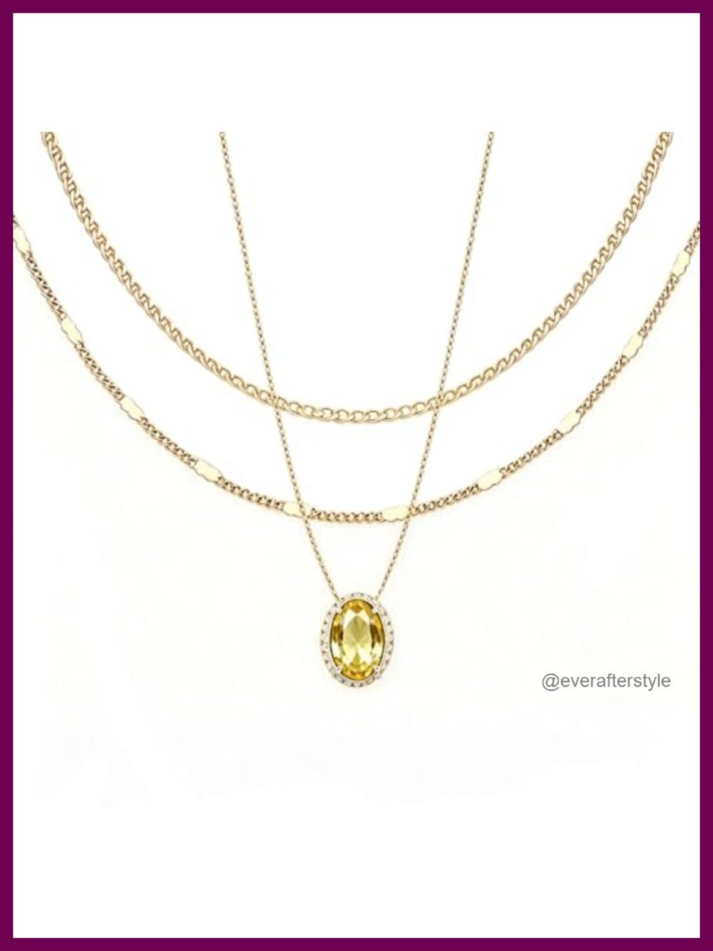 14K Gold Plated Hypoallergenic Multi Color CZ Pendant Necklace for Women